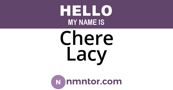 Chere Lacy