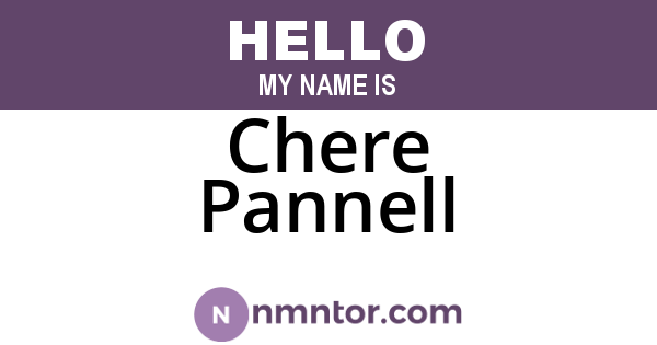 Chere Pannell