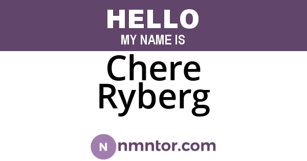 Chere Ryberg