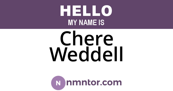 Chere Weddell