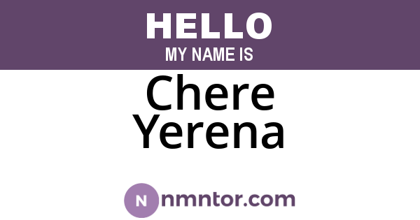 Chere Yerena