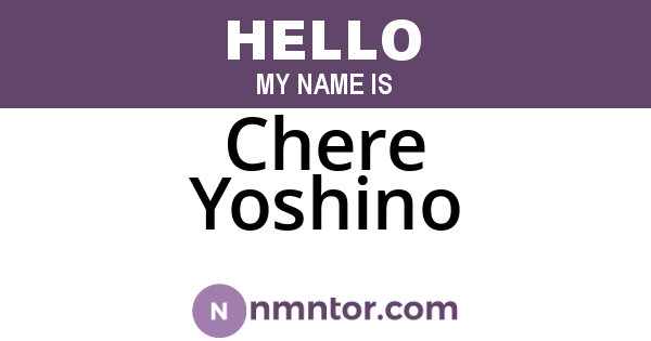 Chere Yoshino