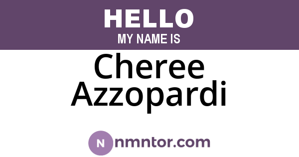 Cheree Azzopardi