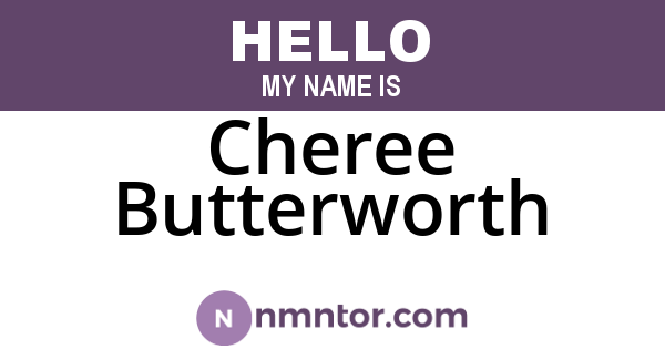 Cheree Butterworth