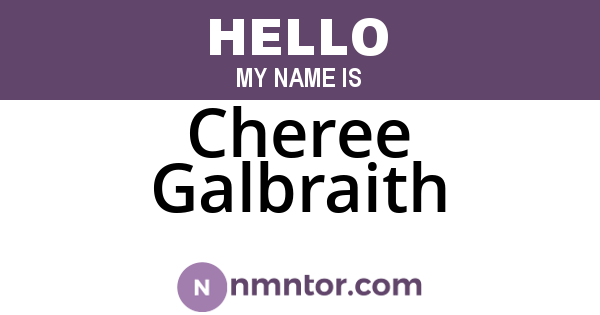 Cheree Galbraith