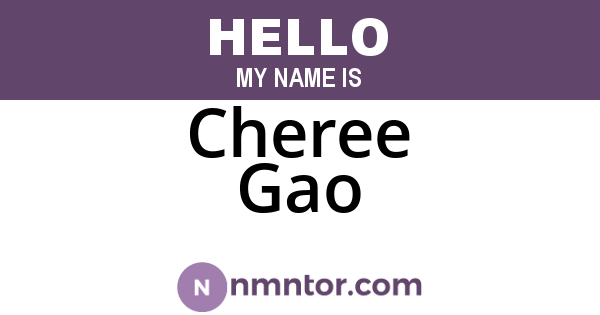 Cheree Gao