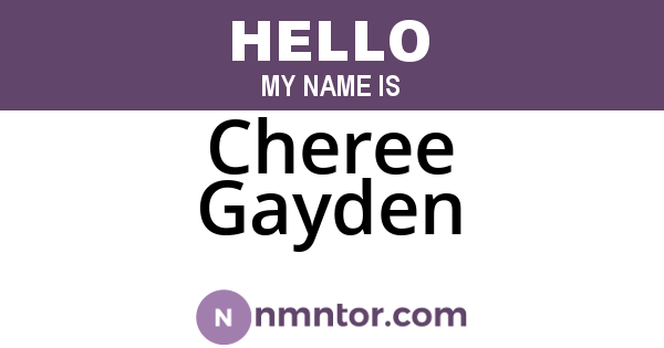 Cheree Gayden