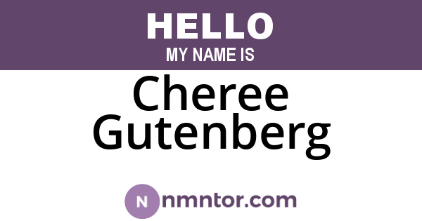 Cheree Gutenberg