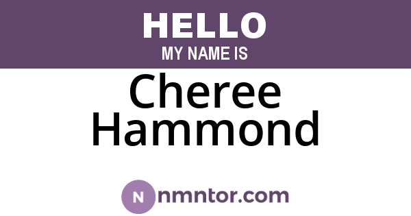 Cheree Hammond