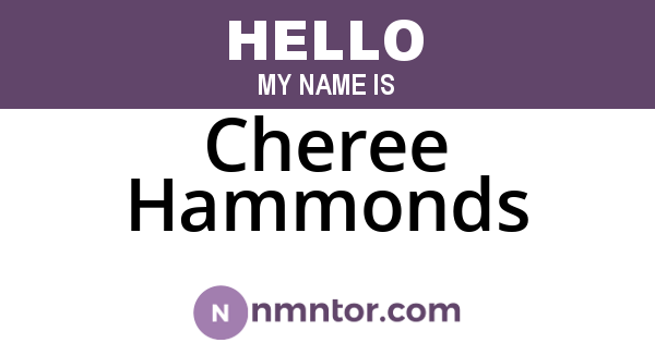 Cheree Hammonds