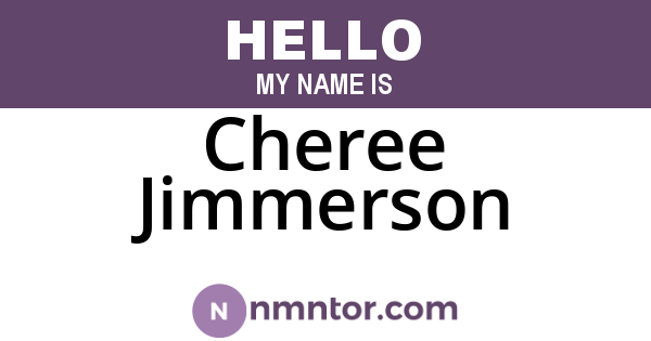 Cheree Jimmerson