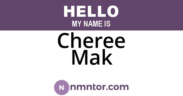 Cheree Mak