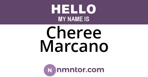 Cheree Marcano