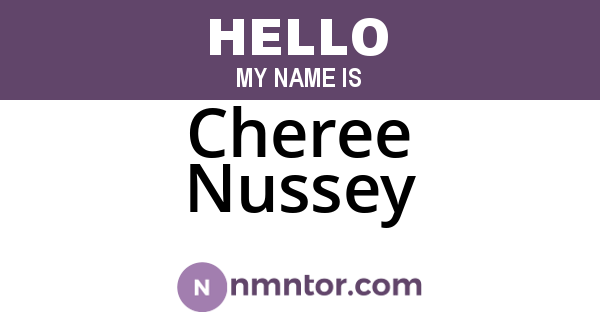 Cheree Nussey