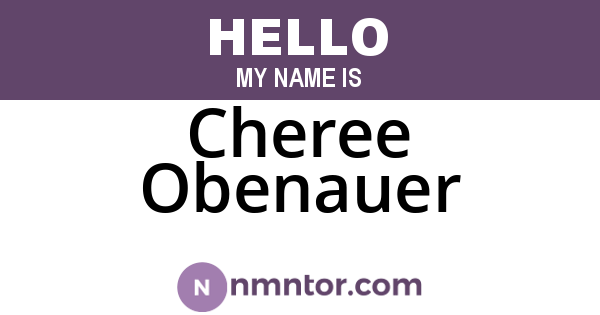 Cheree Obenauer