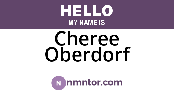 Cheree Oberdorf