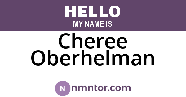 Cheree Oberhelman