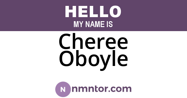 Cheree Oboyle