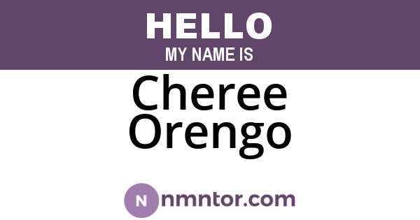 Cheree Orengo