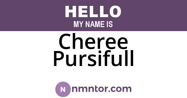 Cheree Pursifull