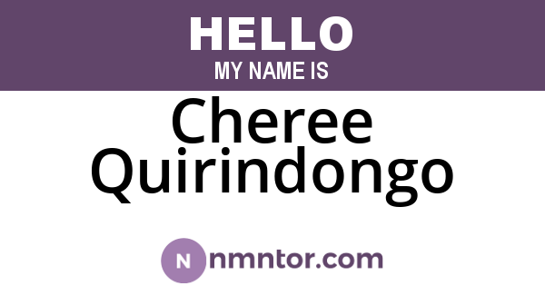 Cheree Quirindongo