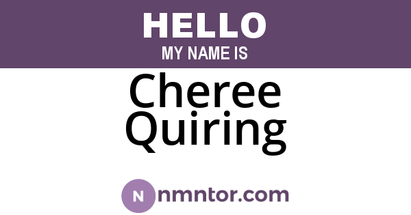 Cheree Quiring