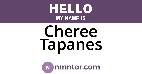 Cheree Tapanes