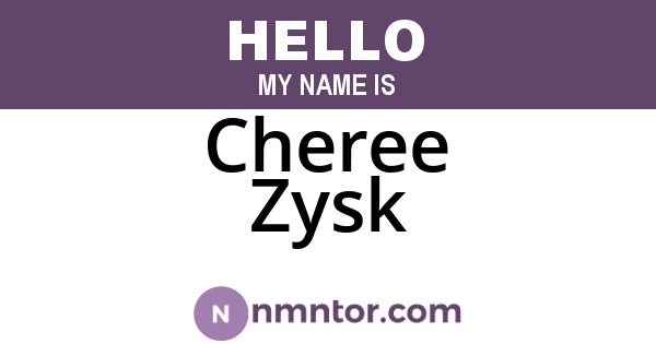 Cheree Zysk