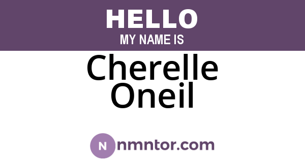 Cherelle Oneil