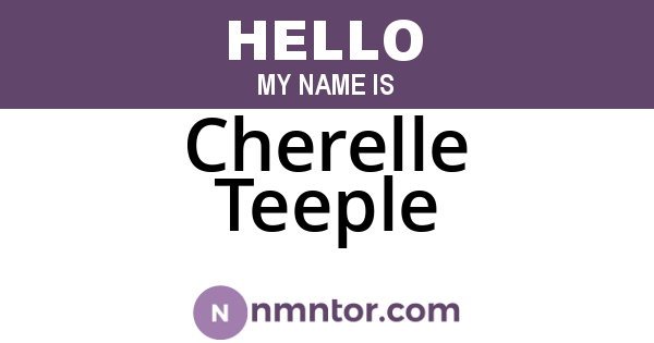 Cherelle Teeple
