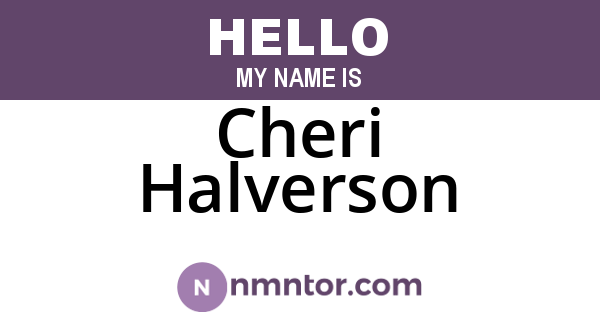 Cheri Halverson