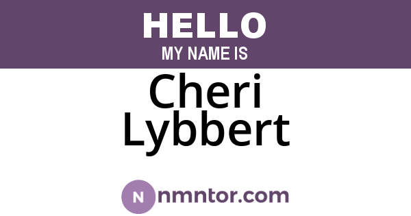 Cheri Lybbert