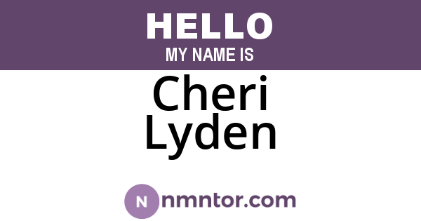 Cheri Lyden