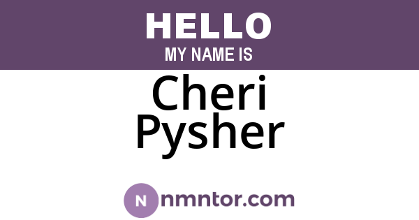 Cheri Pysher