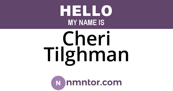 Cheri Tilghman