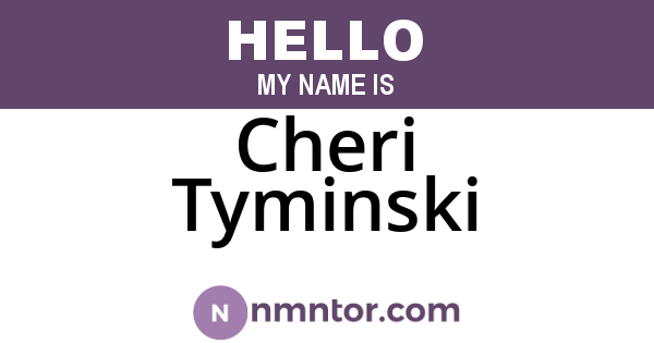 Cheri Tyminski