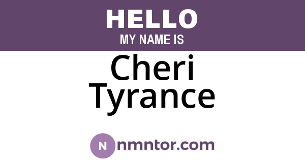 Cheri Tyrance