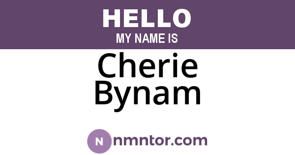 Cherie Bynam