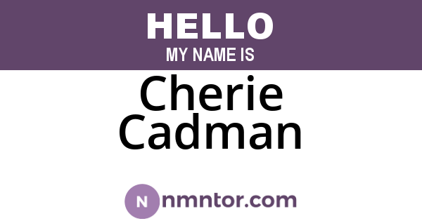 Cherie Cadman