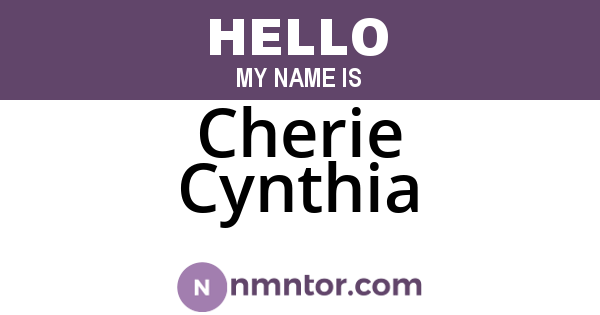 Cherie Cynthia