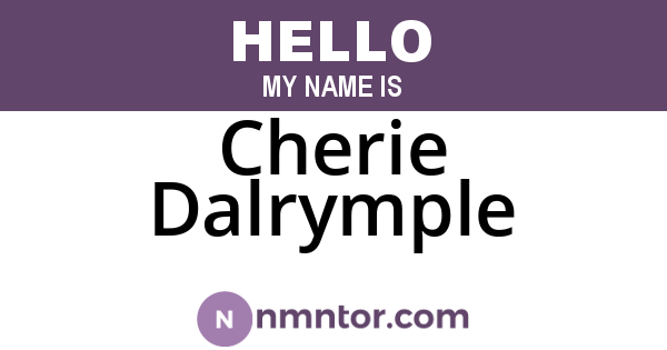Cherie Dalrymple