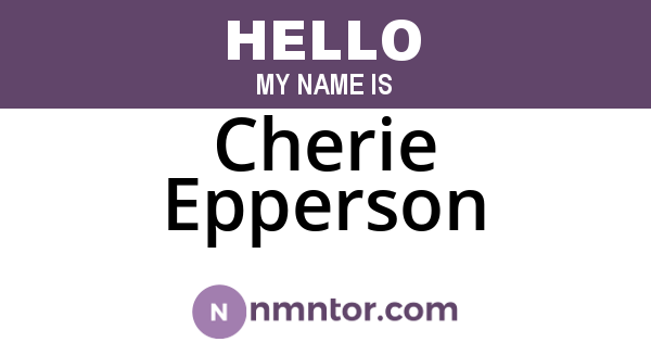 Cherie Epperson