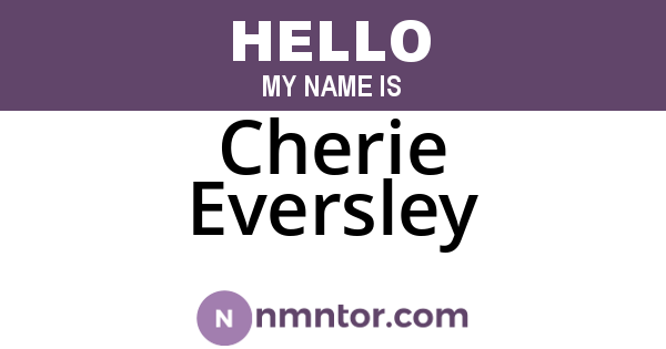 Cherie Eversley