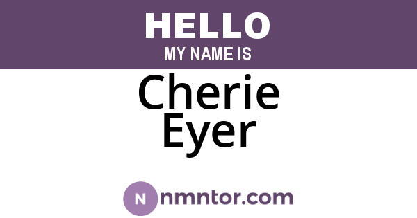 Cherie Eyer