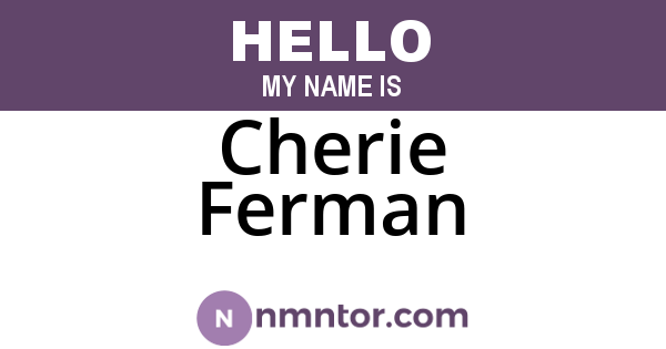 Cherie Ferman