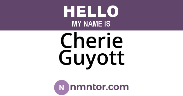 Cherie Guyott