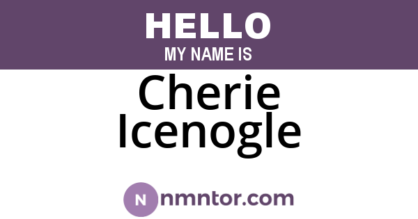 Cherie Icenogle
