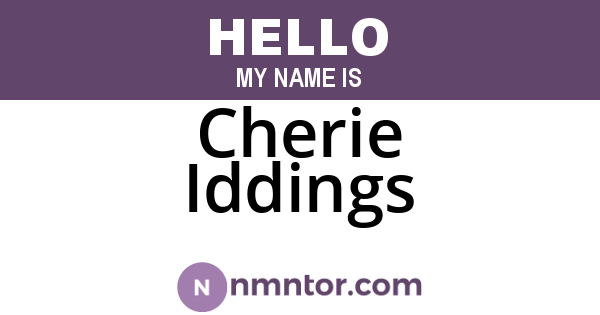 Cherie Iddings