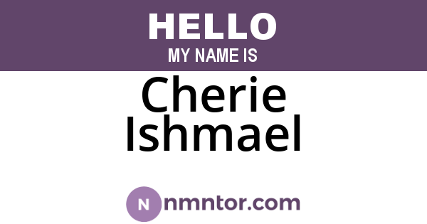 Cherie Ishmael