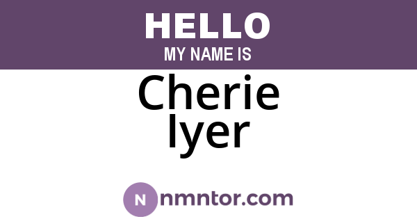 Cherie Iyer